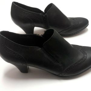 Born black leather booties